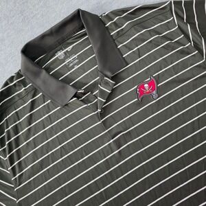 Nike NFL Tampa Bay Buccaneers Dri-FIT Striped Polo Shirt Mens XL NS28-211 Brown